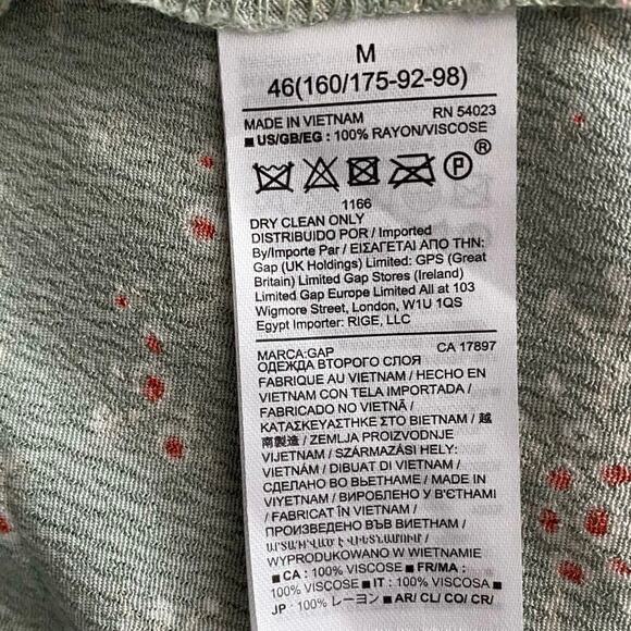 Gap Size Medium M Wrap Maxi Dress Floral Print Green - Picture 6 of 6